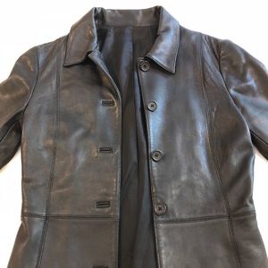 Black leather jacket